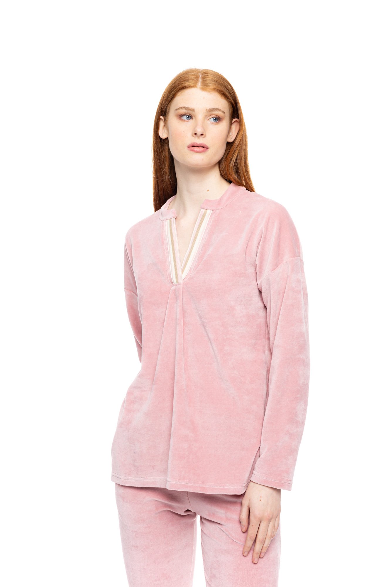 HOMEWEAR ΒΕΛΟΥΔΙΜΟ ΣΕ ΡΟΖ ΑΠΟΧΡΩΣΗ